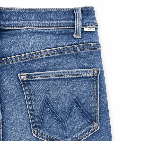 MOTHER The Hustler Ankle Fray Jeans Women’s Size 29 Blue Wash Raw Hem - Picture 3 of 9